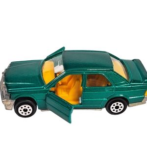 Vintage Majorette # 231 Mercedes Benz 190E Green.‎ Metal 1/59 Made In Fra…